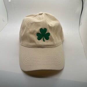 Cream Cap with Green Clover